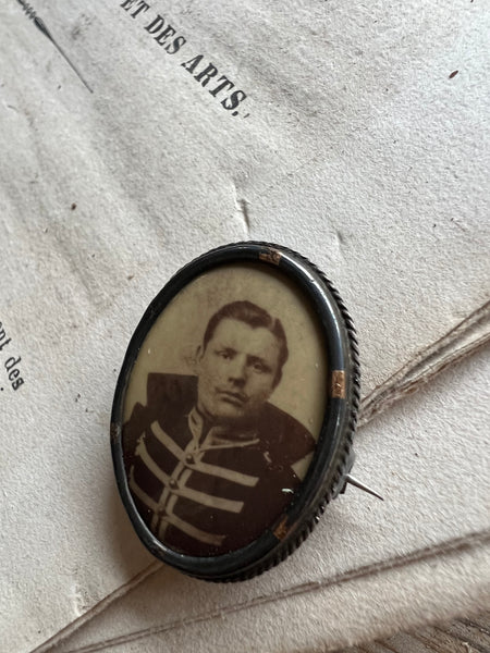 Antique Brooch with Portrait