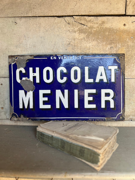 Original Chocolat Menier Enamel Sign