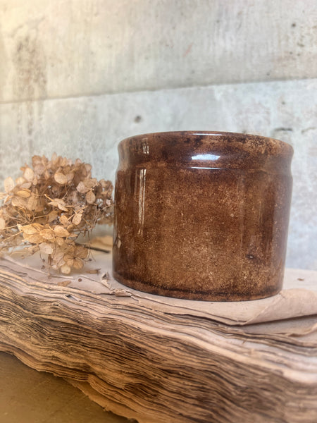 Chunky Buttery Antique Confiture Pot