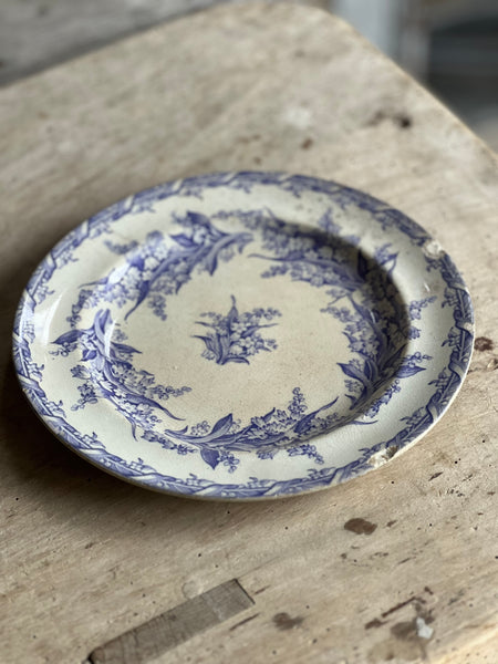 Terre De Fer Porcelain Rustic Floral Plate