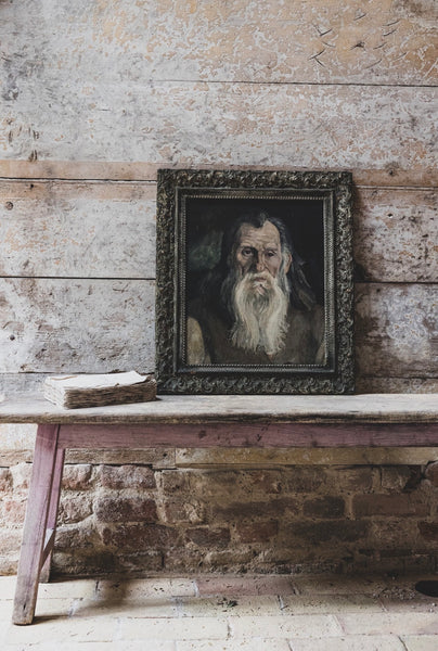 Framed Antique French Portrait