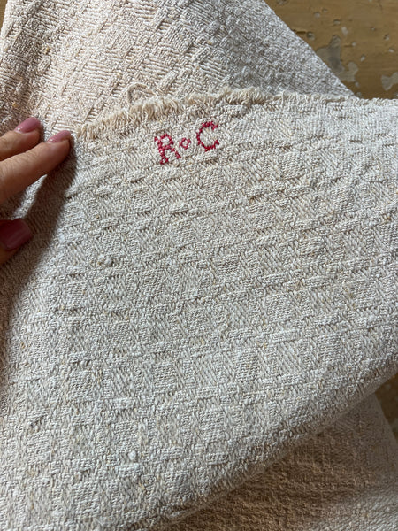 Vintage Textured French Linen