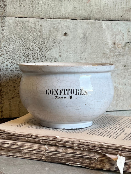 French Vintage Confitures Pot