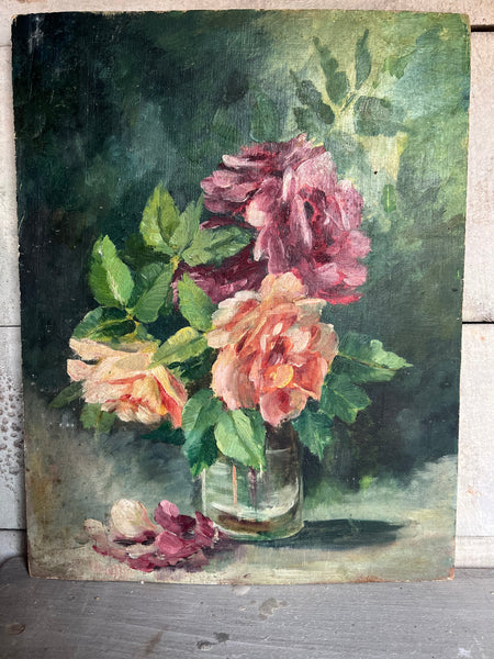 Floral Oil on Board