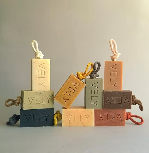 Natural Handmade Soap On A Rope "Classic Twist" with Oatmeal