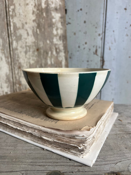 Rustic French Stripe Cafe au Lait bowl