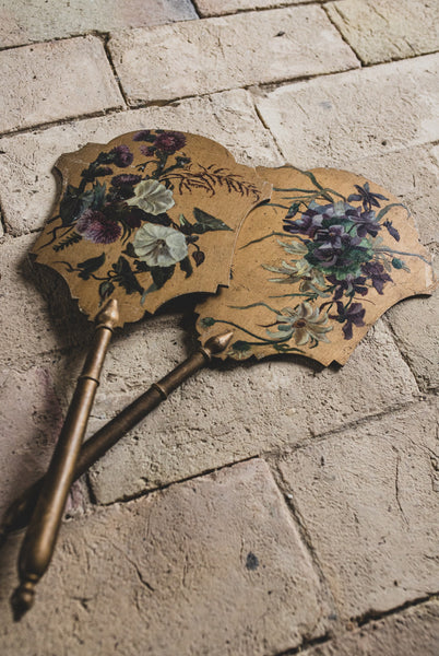 Hand Painted Antique French Fans
