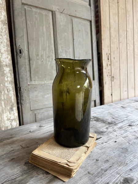 Stunning Green French Vintage Truffle Jar