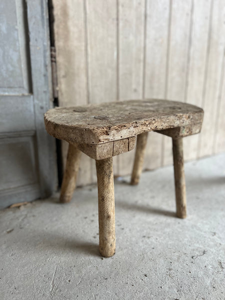 Little Vintage Rustic French Stool