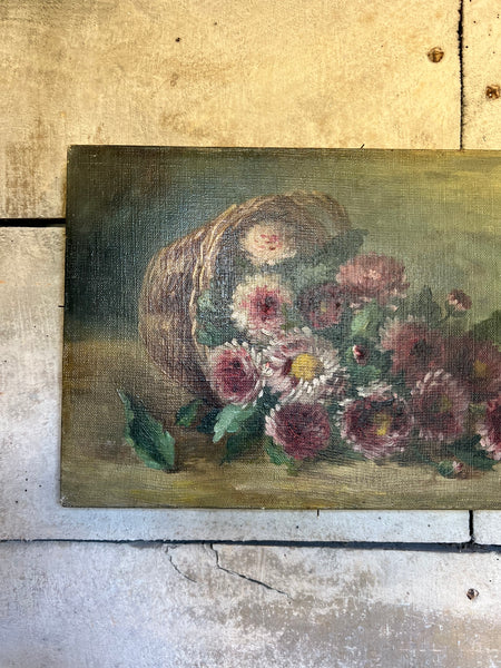 French Floral Oil on Canvas