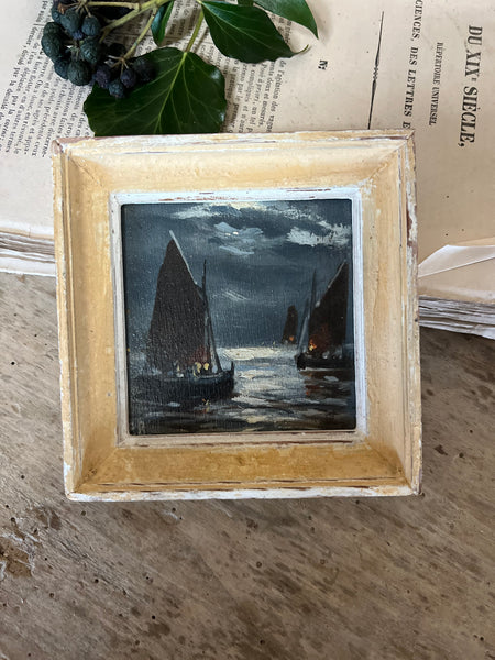 Framed Antique French Oil Landscape