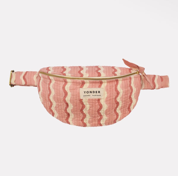 Cotton Quilted Bum Bag, Floss Pink