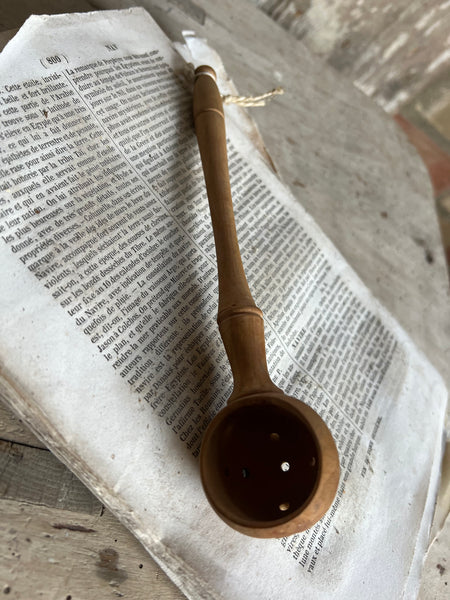 Mini Vintage French Olive Spoon