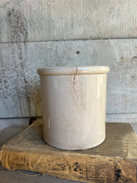 Small Buttery Creil Et Montereau Antique Confiture Pot