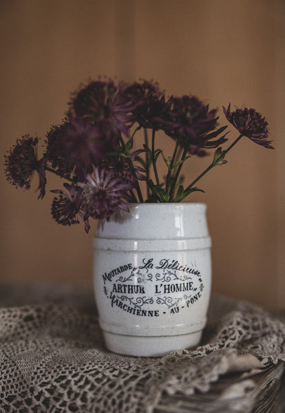 French Stoneware Moutarde Mustard Jar