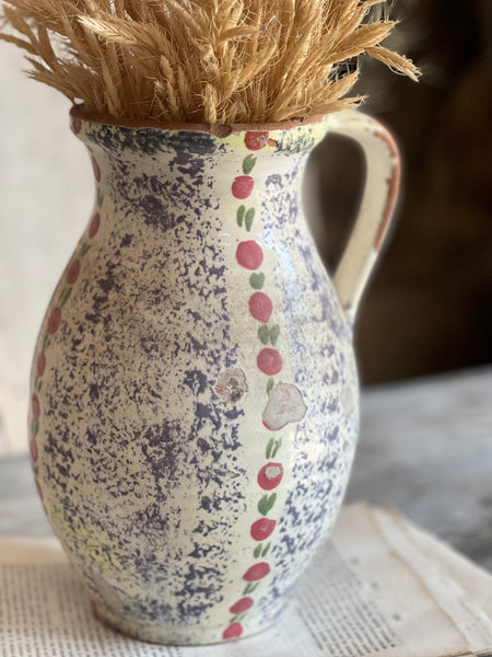 Vintage French Spongeware Pot