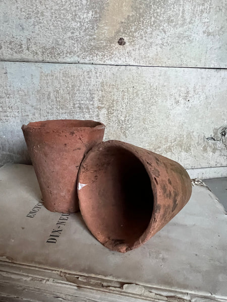 Pair of Small Vintage Terracota Pots