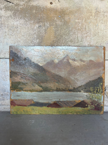 French Landscape Oil on Board