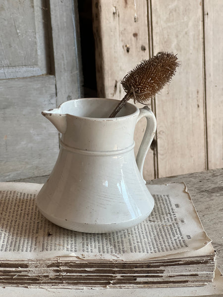 Stunning Vintage Crisp White Jug