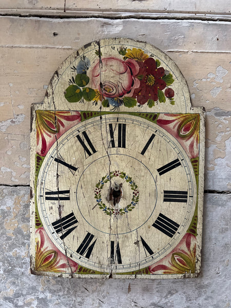 Rustic Vintage Hand Painted Clock Face