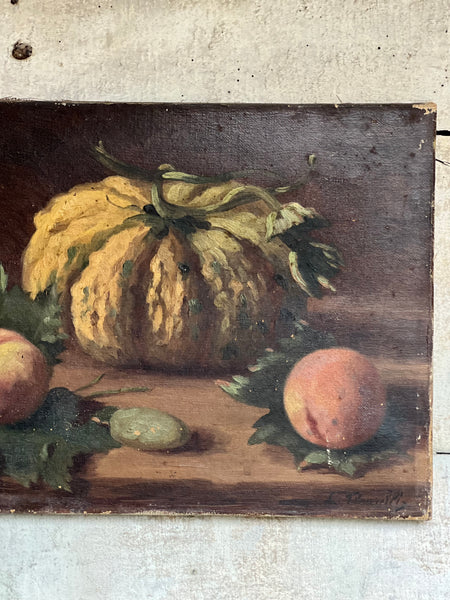 Pumpkin & Fruit Oil Painting on Canvas