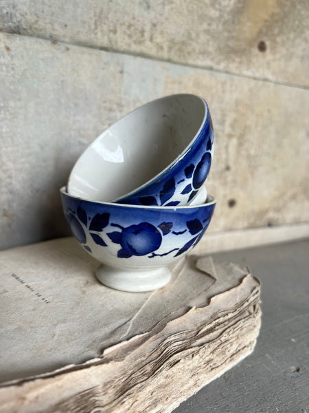 Mini Blue Detail Cafe au Lait bowls