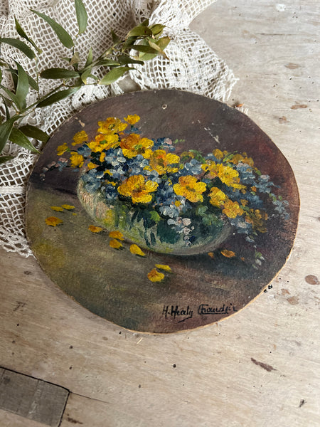 French Floral Oil Painting