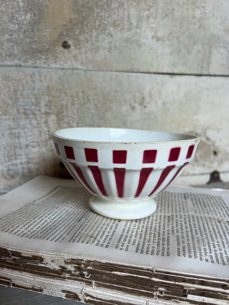 Stripe French Vintage Pink Cafe au Lait