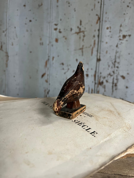 Sweet Antique Carved Chicken