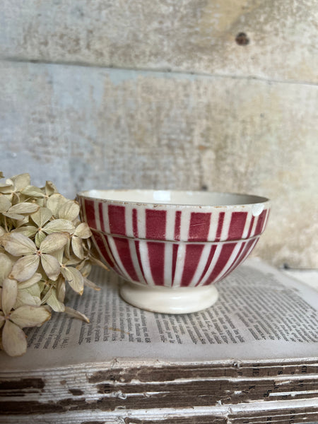 French Digoin Gorgeous Striped Cafe Au Lait