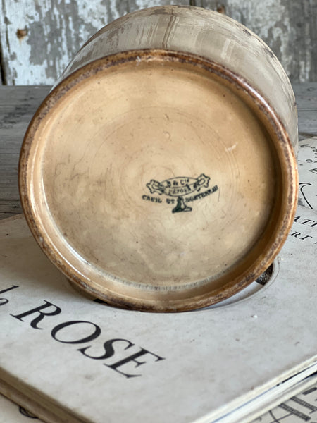 Small Buttery Creil Et Montereau Antique Confiture Pot