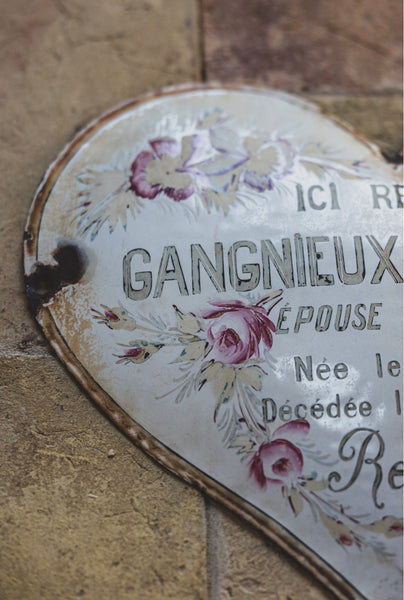 Large Decorative Rustic French Memorial Heart
