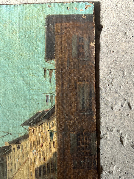Sweet Town Scene on Canvas
