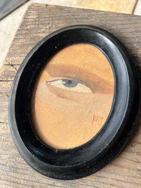 Antique Small French Eye Painting