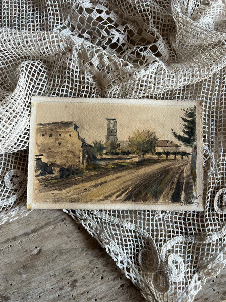 Hand Painted French Postcard