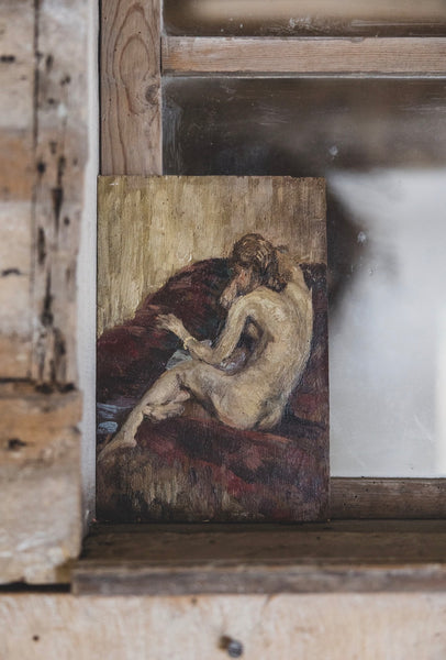 Beautiful Antique Painting on Board