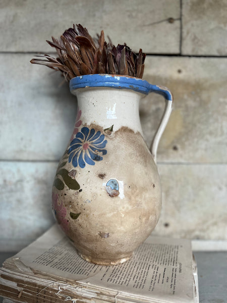 Vintage French Floral Pot