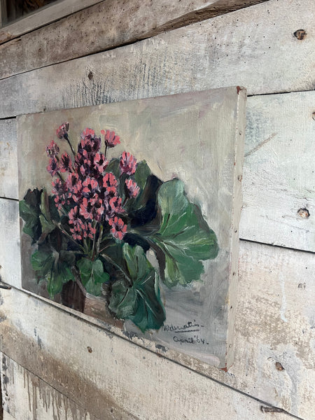 French Floral Oil on Canvas