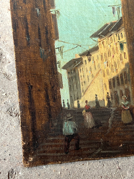 Sweet Town Scene on Canvas