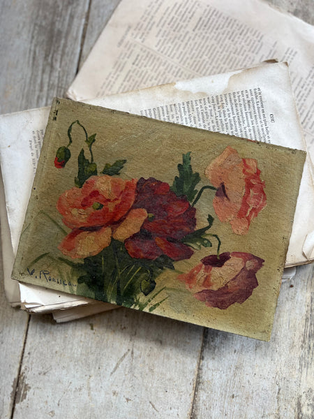 Beautiful French Floral Oil Painting