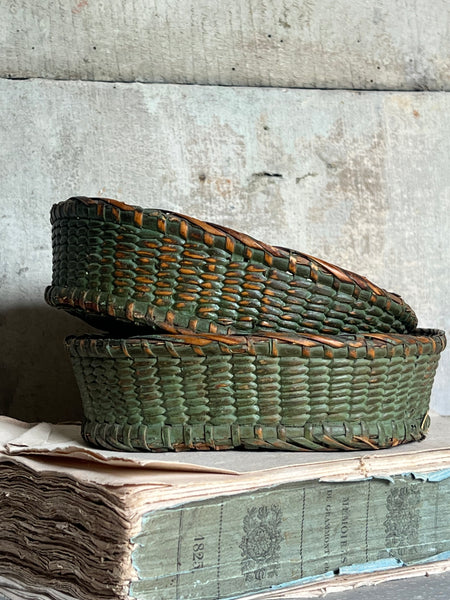 Sweet French Painted Vintage Baskets