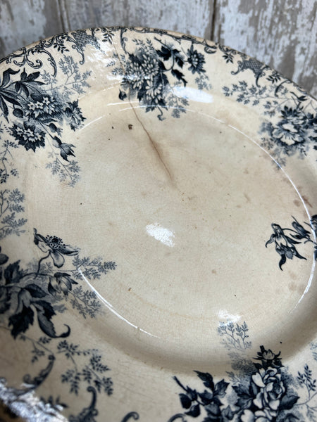 Rustic Floral French Vintage Plate
