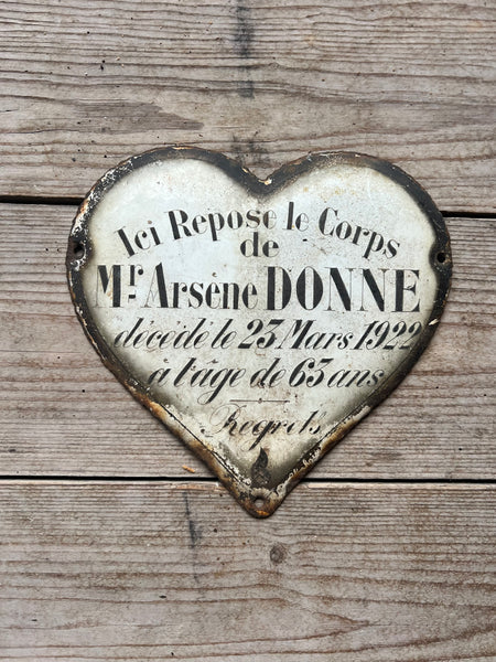 Vintage French Rustic Memorial Heart
