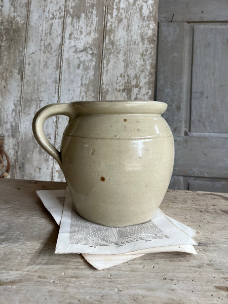 French Stoneware Handled Pot