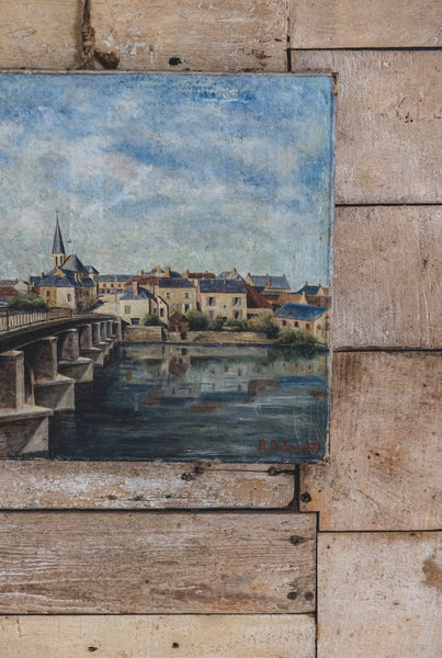 French Town Oil Painting on Canvas 1929