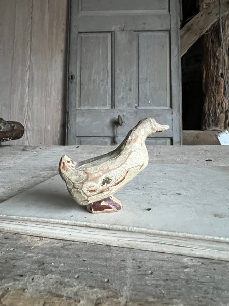 Sweet Antique Carved Goose