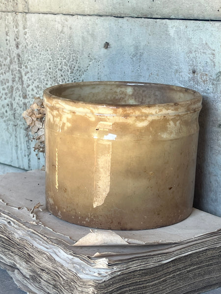 Large French Buttery Antique Pot