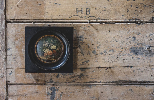 Miniature Framed Floral Oil Painting