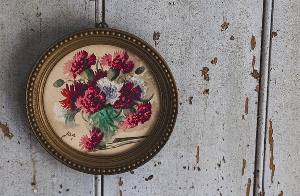 Small Framed Floral Painting