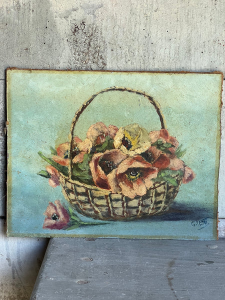 Floral Oil on Board